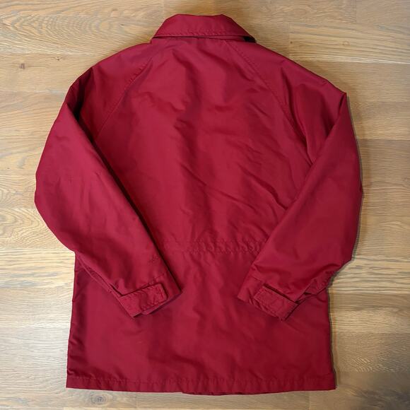 VTG Y2K Woolrich Nylon Field Chore Jacket Wool Lined Red Womens Size Medium - Picture 7 of 9